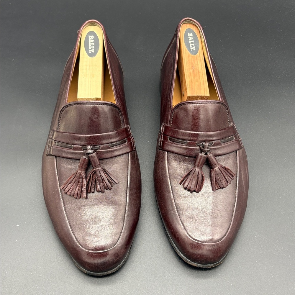 VTG BALLY Men’s Brown Genuine Leather Tassel Loafer Shoes Size 9 Deadstock
